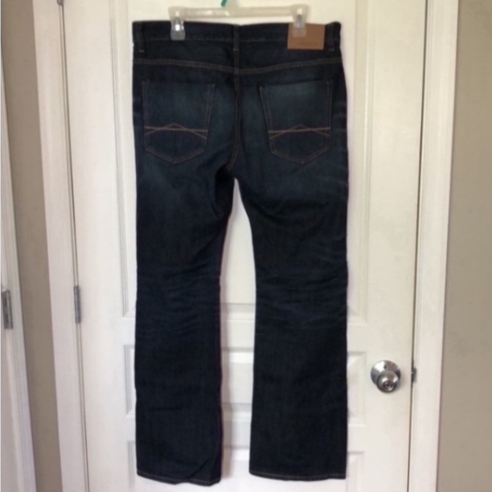 New Aeropostale Blue Jeans Relaxed Fit Cotton Dark Wash Denim Pants Dress School - Picture 11 of 14